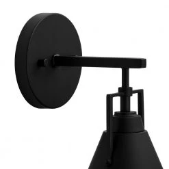 Insdale 1-Light Matte Black Modern Industrial Bathroom Vanity Light with Black Metal Shade by Home Decorators Collection -Outlet Home Decorators Collection Store matte black home decorators collection vanity lighting 4000301 112 a0 1000