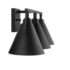 Insdale 3-Light Matte Black Modern Industrial Bathroom Vanity Light with Metal Shades by Home Decorators Collection 14 Insdale 3-Light Matte Black Modern Industrial Bathroom Vanity Light with Metal Shades by Home Decorators Collection -Outlet Home Decorators Collection Store matte black home decorators collection vanity lighting 4000303 112 40 1000
