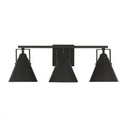Insdale 3-Light Matte Black Modern Industrial Bathroom Vanity Light with Metal Shades by Home Decorators Collection 18 Insdale 3-Light Matte Black Modern Industrial Bathroom Vanity Light with Metal Shades by Home Decorators Collection -Outlet Home Decorators Collection Store matte black home decorators collection vanity lighting 4000303 112 4f 1000