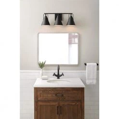Insdale 3-Light Matte Black Modern Industrial Bathroom Vanity Light with Metal Shades by Home Decorators Collection 13 Insdale 3-Light Matte Black Modern Industrial Bathroom Vanity Light with Metal Shades by Home Decorators Collection -Outlet Home Decorators Collection Store matte black home decorators collection vanity lighting 4000303 112 e1 1000