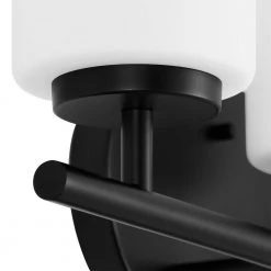 Tatum 3-Light Matte Black Vanity Light with White Opal Glass Shades by Home Decorators Collection -Outlet Home Decorators Collection Store matte black home decorators collection vanity lighting w772a03bk 1d 1000