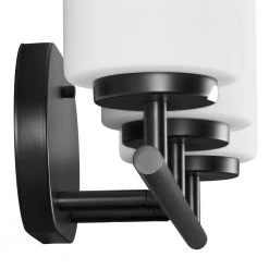 Tatum 3-Light Matte Black Vanity Light with White Opal Glass Shades by Home Decorators Collection -Outlet Home Decorators Collection Store matte black home decorators collection vanity lighting w772a03bk a0 1000