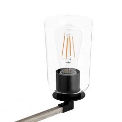 Walsh 24 in. 3-Light Matte Black Rustic Farmhouse Bathroom Vanity Light with Bleached Oak Accents and Clear Glass Shades by Home Decorators Collection -Outlet Home Decorators Collection Store matte black with bleached oak home decorators collection vanity lighting 1025hdcmbdi 1d 1000