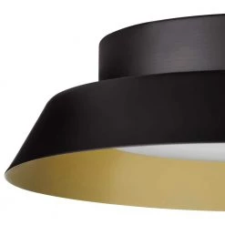 Delaney 13 in. Matte Black with Brushed Gold LED Flush Mount by Home Decorators Collection 16 Delaney 13 in. Matte Black with Brushed Gold LED Flush Mount by Home Decorators Collection -Outlet Home Decorators Collection Store matte black with brushed gold home decorators collection flush mount lights dshd19548f1 1d 1000