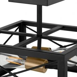 12.5 in. Harwood 2-Light Matte Black with Old Satin Brass Accents Ceiling Light Semi Flush Mount by Home Decorators Collection -Outlet Home Decorators Collection Store matte black with old satin brass accents home decorators collection flush mount lights hb3690 43 a0 1000