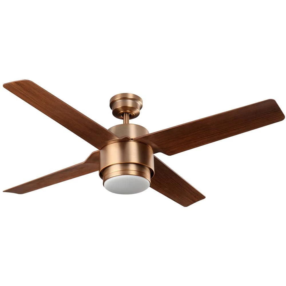 Dinton 52 in. Matte Brass Outdoor Ceiling Fan with White Color Changing Integrated LED Light Kit and Remote Control by Home Decorators Collection 8 Dinton 52 in. Matte Brass Outdoor Ceiling Fan with White Color Changing Integrated LED Light Kit and Remote Control by Home Decorators Collection - Image 6