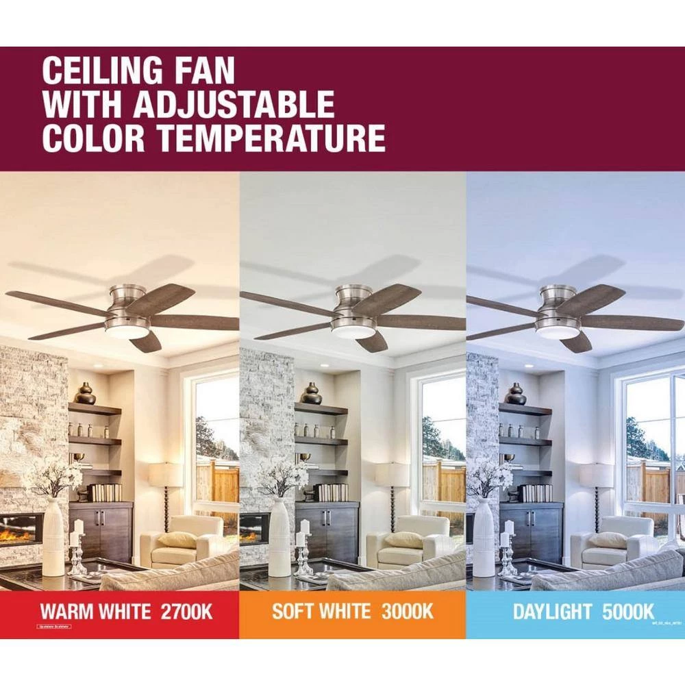 Dinton 52 in. Matte Brass Outdoor Ceiling Fan with White Color Changing Integrated LED Light Kit and Remote Control by Home Decorators Collection 12 Dinton 52 in. Matte Brass Outdoor Ceiling Fan with White Color Changing Integrated LED Light Kit and Remote Control by Home Decorators Collection - Image 10