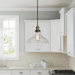 Rockwood 1-Light Gold Mini Pendant Hanging Light, Kitchen Pendant Lighting by Home Decorators Collection -Outlet Home Decorators Collection Store matte brass home decorators collection pendant lights 65189 4f 1000