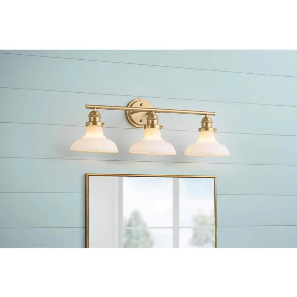 Rockwood 24 in. 3-Light Gold Bathroom Vanity Light by Home Decorators Collection 4 Rockwood 24 in. 3-Light Gold Bathroom Vanity Light by Home Decorators Collection - Image 2