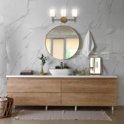 Ayelen 3-Light Matte Brass Modern Bathroom Vanity Light with Opal White Glass by Home Decorators Collection -Outlet Home Decorators Collection Store matte brass with opal glass home decorators collection vanity lighting 39109 hbbw 31 1000