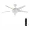 Windward IV 52 in. Indoor LED Matte White Ceiling Fan with Dimmable Light Kit, Remote Control and Reversible Motor by Home Decorators Collection 1 Windward IV 52 in. Indoor LED Matte White Ceiling Fan with Dimmable Light Kit, Remote Control and Reversible Motor by Home Decorators Collection -Outlet Home Decorators Collection Store matte white home decorators collection ceiling fans with lights 26662 64 1000