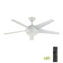 Windward IV 52 in. Indoor LED Matte White Ceiling Fan with Dimmable Light Kit, Remote Control and Reversible Motor by Home Decorators Collection 15 Windward IV 52 in. Indoor LED Matte White Ceiling Fan with Dimmable Light Kit, Remote Control and Reversible Motor by Home Decorators Collection -Outlet Home Decorators Collection Store matte white home decorators collection ceiling fans with lights 26662 66 1000