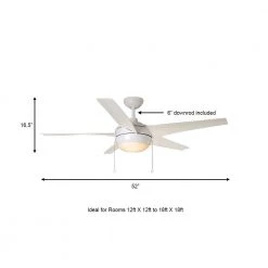 Windward 52 in. Integrated LED Indoor/Outdoor Matte White Ceiling Fan with Light Kit by Home Decorators Collection -Outlet Home Decorators Collection Store matte white home decorators collection ceiling fans with lights 51662 a0 1000