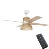Savannah 52 in. Indoor LED Matte White Dry Rated Ceiling Fan with 4 Reversible Blades, Light Kit and Remote Control by Home Decorators Collection 2 Savannah 52 in. Indoor LED Matte White Dry Rated Ceiling Fan with 4 Reversible Blades, Light Kit and Remote Control by Home Decorators Collection -Outlet Home Decorators Collection Store matte white home decorators collection ceiling fans with lights 52027 64 1000