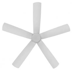 Britton 52 in. Integrated LED Indoor Matte White Ceiling Fan with Light Kit and Remote Control by Home Decorators Collection -Outlet Home Decorators Collection Store matte white home decorators collection ceiling fans with lights sw19110 mwh 1d 1000