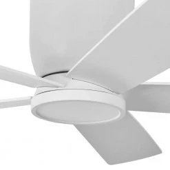 Britton 52 in. Integrated LED Indoor Matte White Ceiling Fan with Light Kit and Remote Control by Home Decorators Collection -Outlet Home Decorators Collection Store matte white home decorators collection ceiling fans with lights sw19110 mwh 40 1000