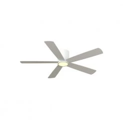 Britton 52 in. Integrated LED Indoor Matte White Ceiling Fan with Light Kit and Remote Control by Home Decorators Collection -Outlet Home Decorators Collection Store matte white home decorators collection ceiling fans with lights sw19110 mwh c3 1000