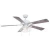 Ellard 52 in. Matte White LED Smart Ceiling Fan with Light and Hubspace Remote Control works with Google and Alexa by Home Decorators Collection -Outlet Home Decorators Collection Store matte white home decorators collection ceiling fans with lights yg629a mwh hs 64 1000