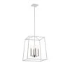 16 in. W 4-Light Matte White Cage Pendant by Home Decorators Collection -Outlet Home Decorators Collection Store matte white home decorators collection chandeliers kvv9904ax 01 64 1000