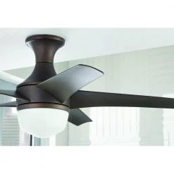 Tuxford 44 in. LED Indoor Mediterranean Bronze Ceiling Fan with Light Kit and Remote Control by Home Decorators Collection -Outlet Home Decorators Collection Store mediterranean bronze home decorators collection ceiling fans with lights 51543 40 1000