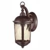 Leeds 16 in. 1-Light Mystic Bronze Outdoor Wall Lamp with Clear Water Glass Shade by Home Decorators Collection -Outlet Home Decorators Collection Store mystic bronze home decorators collection outdoor sconces hb7262a 293 64 1000
