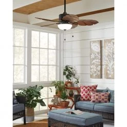 Palm Cove 52 in. Indoor/Outdoor LED Natural Iron Ceiling Fan with Light Kit, Downrod and Reversible Motor by Home Decorators Collection 18 Palm Cove 52 in. Indoor/Outdoor LED Natural Iron Ceiling Fan with Light Kit, Downrod and Reversible Motor by Home Decorators Collection -Outlet Home Decorators Collection Store natural iron home decorators collection ceiling fans with lights 51422 40 1000