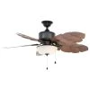 Palm Cove 52 in. Indoor/Outdoor LED Natural Iron Ceiling Fan with Light Kit, Downrod and Reversible Motor by Home Decorators Collection -Outlet Home Decorators Collection Store natural iron home decorators collection ceiling fans with lights 51422 64 1000