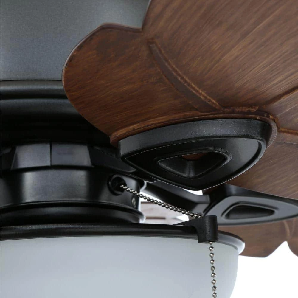 Palm Cove 52 in. Indoor/Outdoor LED Natural Iron Ceiling Fan with Light Kit, Downrod and Reversible Motor by Home Decorators Collection 9 Palm Cove 52 in. Indoor/Outdoor LED Natural Iron Ceiling Fan with Light Kit, Downrod and Reversible Motor by Home Decorators Collection - Image 7