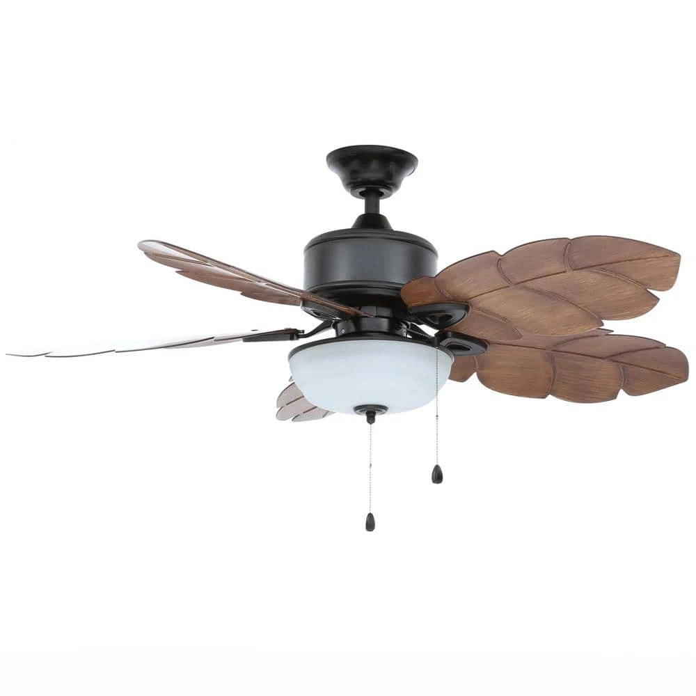 Palm Cove 52 in. Indoor/Outdoor LED Natural Iron Ceiling Fan with Light Kit, Downrod and Reversible Motor by Home Decorators Collection 10 Palm Cove 52 in. Indoor/Outdoor LED Natural Iron Ceiling Fan with Light Kit, Downrod and Reversible Motor by Home Decorators Collection - Image 8