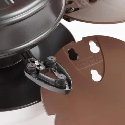 Palm Cove 44 in. Indoor/Outdoor LED Natural Iron Ceiling Fan with Light Kit, Downrod and Reversible Motor by Home Decorators Collection -Outlet Home Decorators Collection Store natural iron home decorators collection ceiling fans with lights 51544 4f 1000