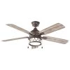 Artshire 52 in. Integrated LED Indoor/Outdoor Natural Iron Ceiling Fan with Light Kit by Home Decorators Collection -Outlet Home Decorators Collection Store natural iron home decorators collection ceiling fans with lights am456 ni 64 1000