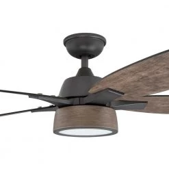 Parkridge 52 in. LED Natural Iron Ceiling Fan With Light and Remote Control by Home Decorators Collection -Outlet Home Decorators Collection Store natural iron home decorators collection ceiling fans with lights yg614 ni 77 1000