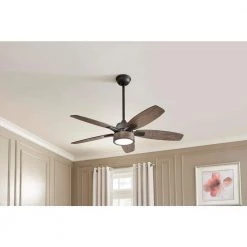 Parkridge 52 in. LED Natural Iron Ceiling Fan With Light and Remote Control by Home Decorators Collection -Outlet Home Decorators Collection Store natural iron home decorators collection ceiling fans with lights yg614 ni e1 1000