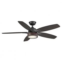 Parkridge 52 in. LED Natural Iron Ceiling Fan With Light and Remote Control by Home Decorators Collection -Outlet Home Decorators Collection Store natural iron home decorators collection ceiling fans with lights yg614 ni fa 1000