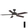 Hansfield 56 in. LED Outdoor Natural Iron Ceiling Fan with Remote Control by Home Decorators Collection -Outlet Home Decorators Collection Store natural iron home decorators collection ceiling fans with lights yg656 ni 64 1000