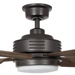 Hansfield 56 in. LED Outdoor Natural Iron Ceiling Fan with Remote Control by Home Decorators Collection -Outlet Home Decorators Collection Store natural iron home decorators collection ceiling fans with lights yg656 ni c3 1000