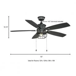 Aldenshire 52 in. LED Indoor/Outdoor Natural Iron Ceiling Fan with Light Kit by Home Decorators Collection -Outlet Home Decorators Collection Store natural iron home decorators collection ceiling fans with lights yg726 ni 40 1000