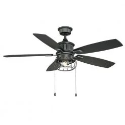 Aldenshire 52 in. LED Indoor/Outdoor Natural Iron Ceiling Fan with Light Kit by Home Decorators Collection