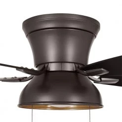 Banneret 52 in. LED Natural Iron Ceiling Fan with Light by Home Decorators Collection -Outlet Home Decorators Collection Store natural iron home decorators collection ceiling fans with lights yg730 ni 1f 1000