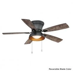 Banneret 52 in. LED Natural Iron Ceiling Fan with Light by Home Decorators Collection -Outlet Home Decorators Collection Store natural iron home decorators collection ceiling fans with lights yg730 ni c3 1000