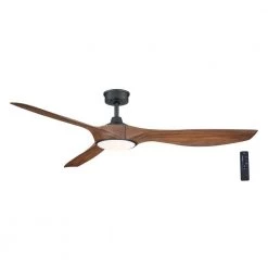 Marlon 66 in. Integrated LED Indoor Natural Iron Ceiling Fan with Light and Remote Control by Home Decorators Collection