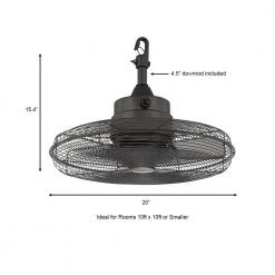 Calthorpe 20 in. Portable Natural Iron Ceiling Fan by Home Decorators Collection -Outlet Home Decorators Collection Store natural iron home decorators collection ceiling fans without lights yg682 ni 77 1000