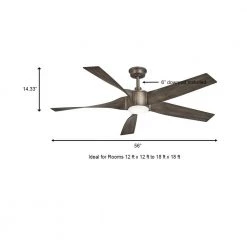Sky Parlor 56 in. Integrated LED Indoor Burnished Nickel Ceiling Fan with Light by Home Decorators Collection -Outlet Home Decorators Collection Store nickel home decorators collection ceiling fans with lights 34613 40 1000
