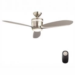 Federigo 48 in. Integrated LED Indoor Nickel Ceiling Fan with Light Kit and Remote Control by Home Decorators Collection