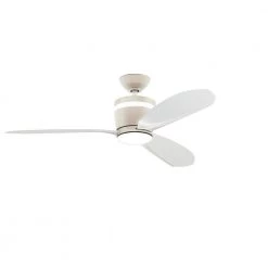 Federigo 48 in. Integrated LED Indoor Nickel Ceiling Fan with Light Kit and Remote Control by Home Decorators Collection -Outlet Home Decorators Collection Store nickel home decorators collection ceiling fans with lights sw1618bn c3 1000