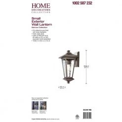 1-Light Oil Rubbed Bronze with Gold Highlights Outdoor 6.5 in. Wall Lantern Sconce with Clear Water Glass by Home Decorators Collection 12 1-Light Oil Rubbed Bronze with Gold Highlights Outdoor 6.5 in. Wall Lantern Sconce with Clear Water Glass by Home Decorators Collection -Outlet Home Decorators Collection Store oil rubbed bronze and gold accents home decorators collection outdoor sconces 23501 1d 1000