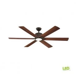 Renwick 60 in. Integrated LED Indoor Oil Rubbed Bronze Ceiling Fan with Light Kit and Remote Control by Home Decorators Collection -Outlet Home Decorators Collection Store oil rubbed bronze home decorators collection ceiling fans with lights 14736 77 1000