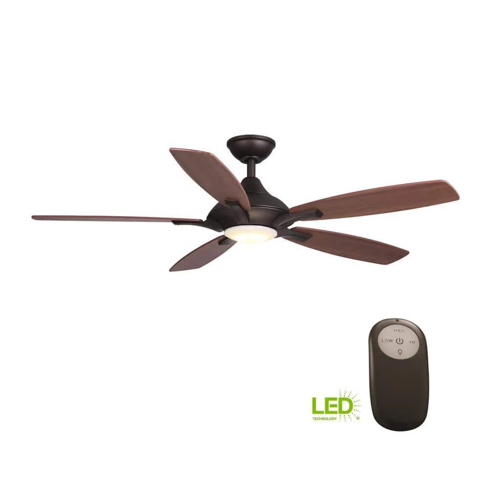 Petersford 52 in. Integrated LED Indoor Oil Rubbed Bronze Ceiling Fan with Light Kit and Remote Control by Home Decorators Collection 11 Petersford 52 in. Integrated LED Indoor Oil Rubbed Bronze Ceiling Fan with Light Kit and Remote Control by Home Decorators Collection - Image 9