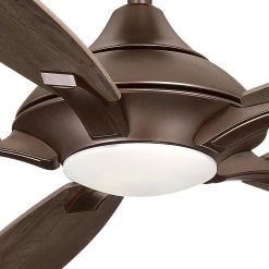 Petersford 56 in. Integrated LED Indoor Oil Rubbed Bronze Ceiling Fan with Light Kit and Remote Control by Home Decorators Collection -Outlet Home Decorators Collection Store oil rubbed bronze home decorators collection ceiling fans with lights 24626 1f 1000