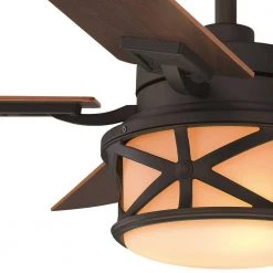 Copley 52 in. Indoor/Outdoor LED Oil Rubbed Bronze Ceiling Fan with Light Kit, Downrod, Remote and Reversible Blades by Home Decorators Collection -Outlet Home Decorators Collection Store oil rubbed bronze home decorators collection ceiling fans with lights 51504 1d 1000